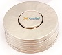 Nickel Plated Coaster & Stand Set Nickel Plated Coaster & Stand Set