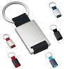 Key ring with metal and black textile strap Key ring with metal and black textile strap