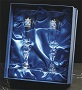 Pair of crystal flute glasses Pair of crystal flute glasses