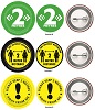 Button Badge to encourage social distancing