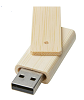 Rotate 4GB bamboo USB flash drive - Beige